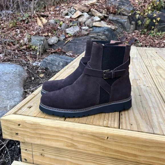 Donald J. Pliner Dark Brown Suede Women's Boots - Picture 2 of 9